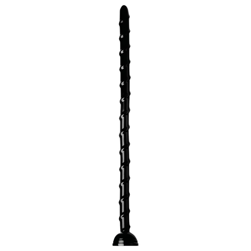 Hosed Swirl Thin Anal Snake 18 - hosszú, vékony anál dildó (fekete) 159301 termék bemutató kép