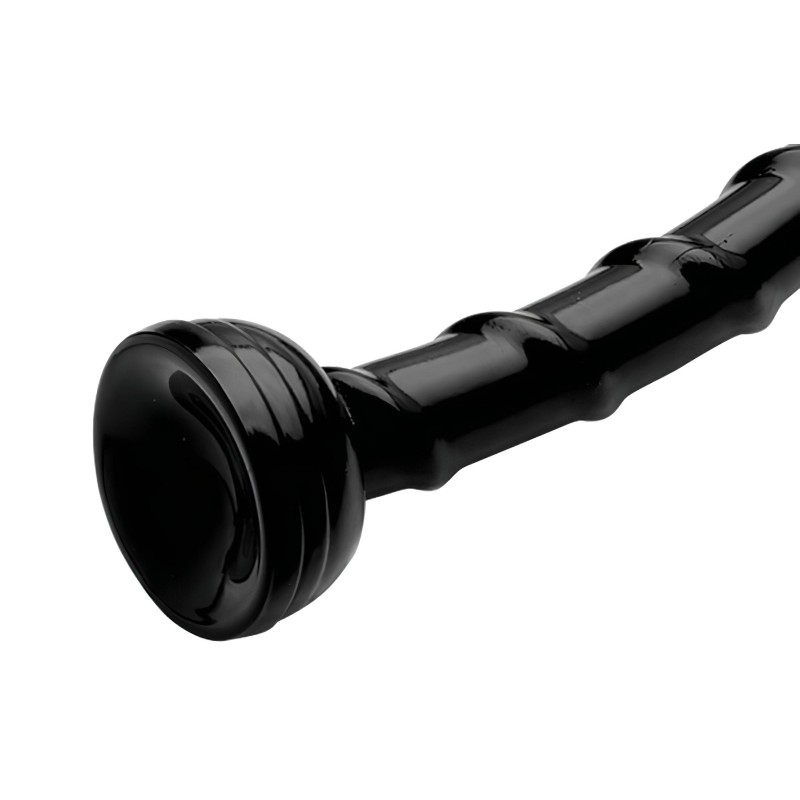 Hosed Swirl Thin Anal Snake 18 - hosszú, vékony anál dildó (fekete) 159303 termék bemutató kép
