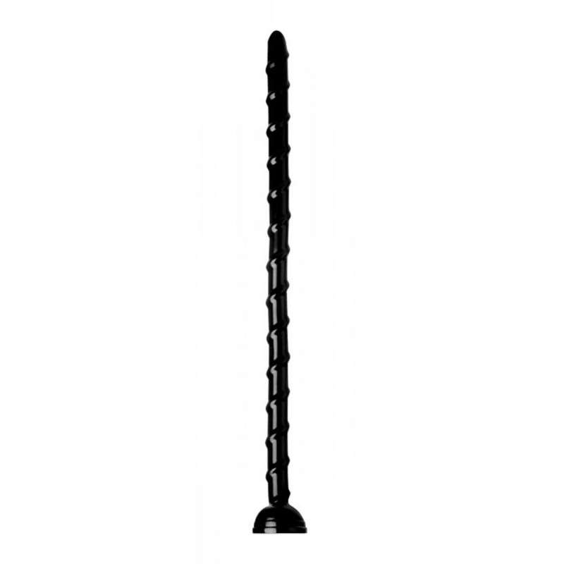 Hosed Swirl Thin Anal Snake 18 - anál dildó (fekete) 46467 termék bemutató kép