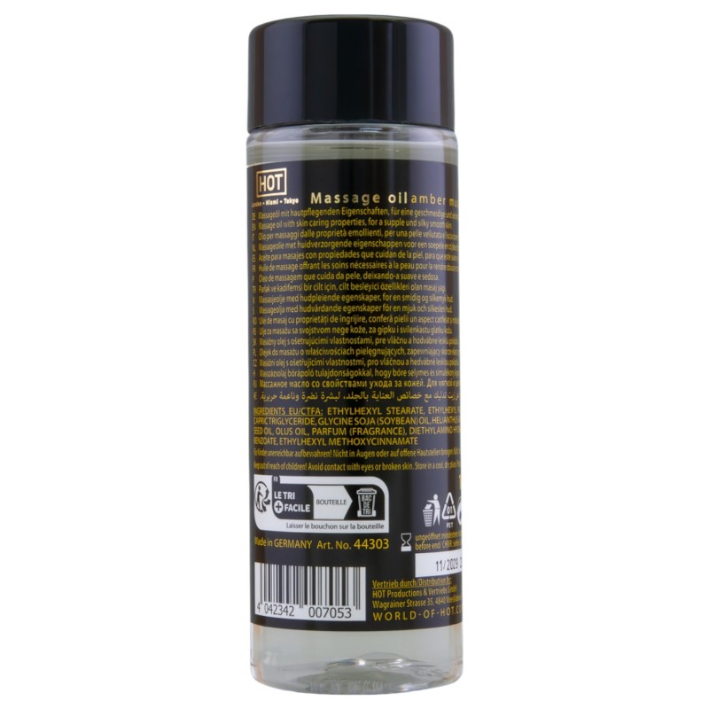 HOT bőrápoló masszázsolaj - borostyán pézsma (100 ml) 129866 termék bemutató kép