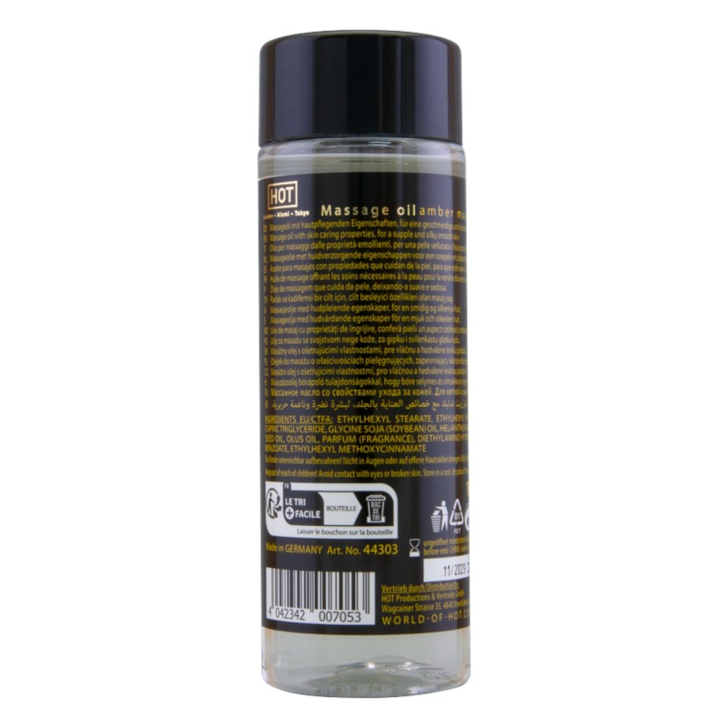 HOT bőrápoló masszázsolaj - borostyán pézsma (100ml) 91260 termék bemutató kép
