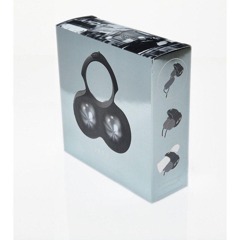 HOT Octopuss JETT - 2 motoros makkvibrátor (fekete) 32361 termék bemutató kép