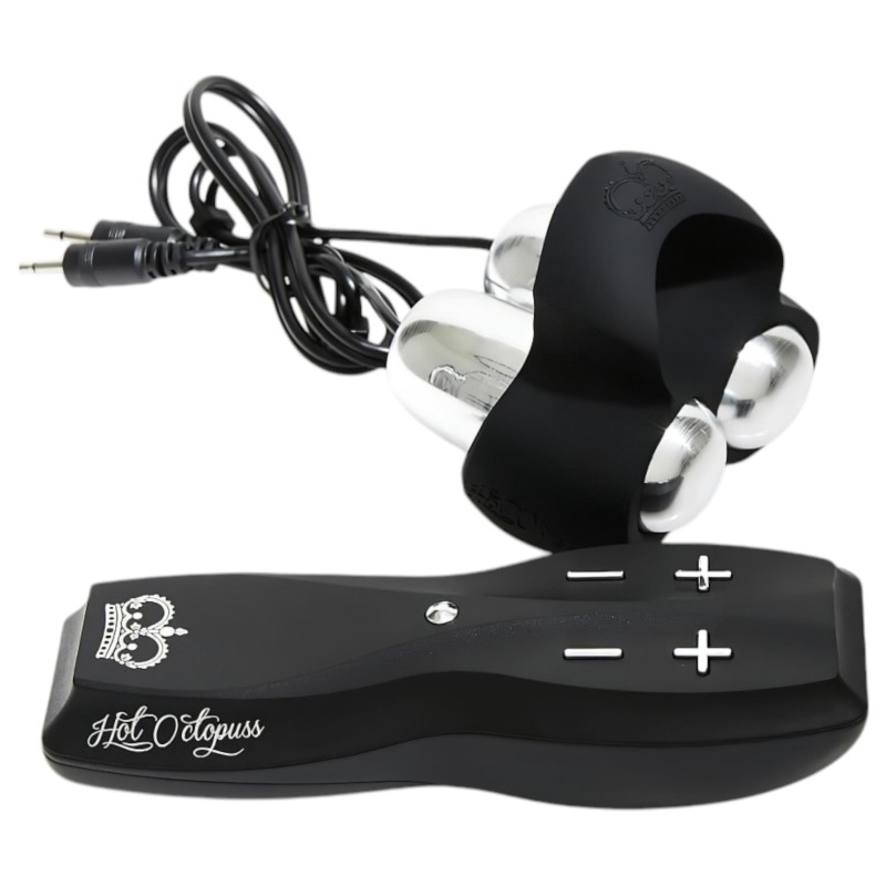 HOT Octopuss JETT - 2 motoros makkvibrátor (fekete) 108557 termék bemutató kép