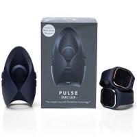 Pulse Duo Lux - akkus, rádiós maszturbátor-párvibrátor (szürke) 69232 termék bemutató kép