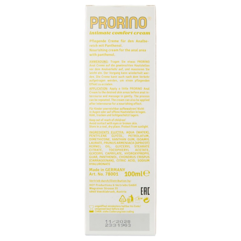HOT Prorino - anál ápoló krém (100 ml) 135034 termék bemutató kép