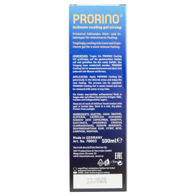 HOT Prorino - erős hűsítő intim krém férfiaknak (100 ml) 129713 termék bemutató kép