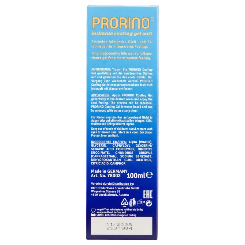 HOT Prorino - gyengéd hűsítő intim krém férfiaknak (100 ml) 133197 termék bemutató kép