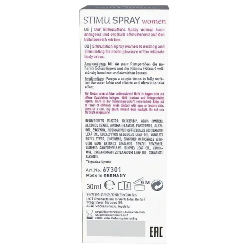 HOT Shiatsu Joyful - stimuláló spray nőknek (30 ml) 134081 termék bemutató kép