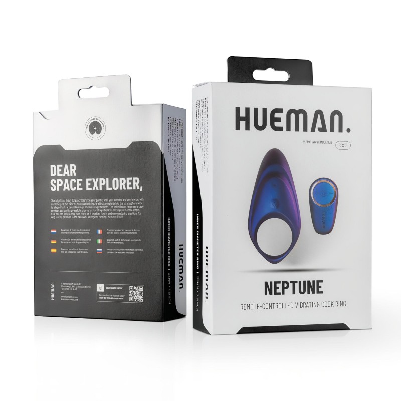 Hueman Neptune - vízálló vibrációs péniszgyűrű (lila) 100878 termék bemutató kép