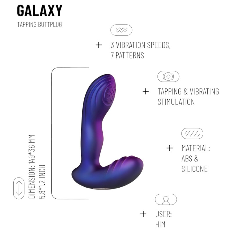 Hueman Galaxy - pulzáló anál vibrátor (lila) 115996 termék bemutató kép