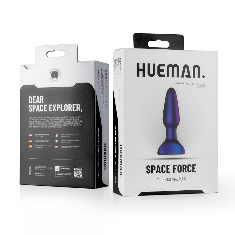 Hueman Space Force - vízálló, lökő anál vibrátor (lila) 102096 termék bemutató kép