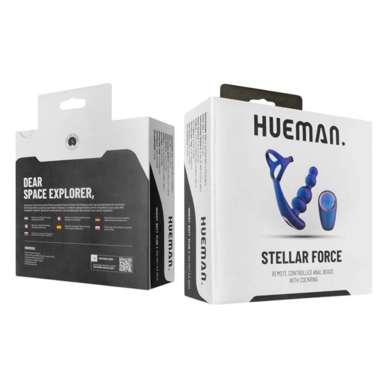 Hueman Stellar Force - anál vibrátor és péniszgyűrű (lila) 96842 termék bemutató kép