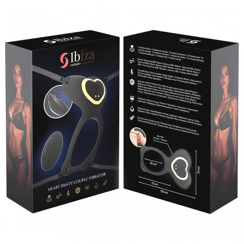 IBIZA - felcsatolható csiklóizgató vibrátor (fekete) 126529 termék bemutató kép