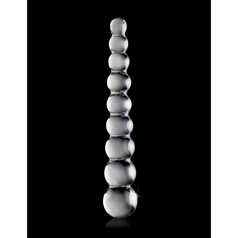 Icicles No. 2 - gömbös üveg dildó (átlátszó) 52105 termék bemutató kép