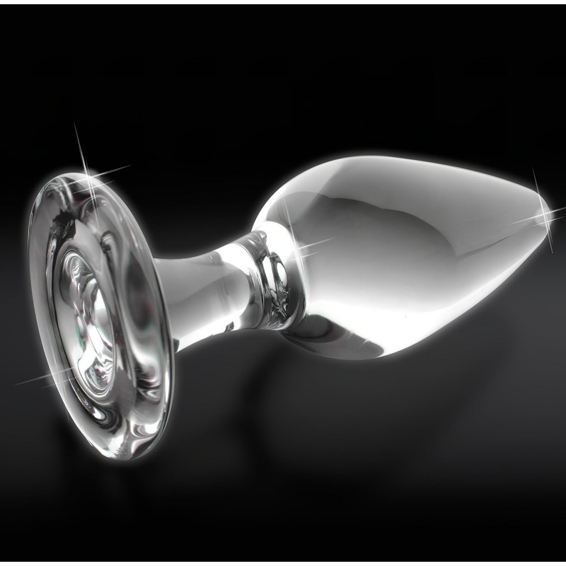 Icicles No. 26 - kúpos, üveg anál plug (átlátszó) 99172 termék bemutató kép