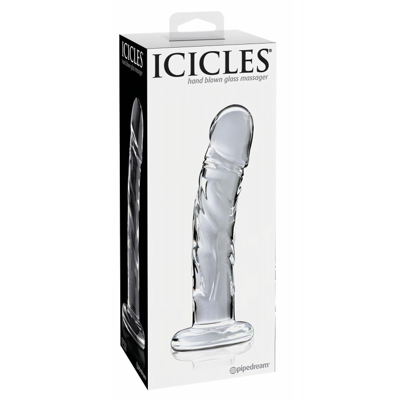 Icicles No. 62 - péniszes üveg dildó (átlátszó) 107237 termék bemutató kép