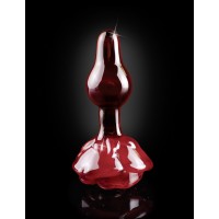 Icicles No. 76 - rózsás üveg anál dildó (bordó) 40096 termék bemutató kép