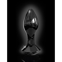 Icicles No. 78 - kúpos üveg anál dildó (fekete) 40087 termék bemutató kép