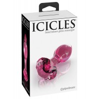 Icicles No. 79 - kúpos üveg anál dildó (pink) 40092 termék bemutató kép