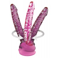 Icicles No. 86 - péniszes üveg dildó (pink) 47120 termék bemutató kép