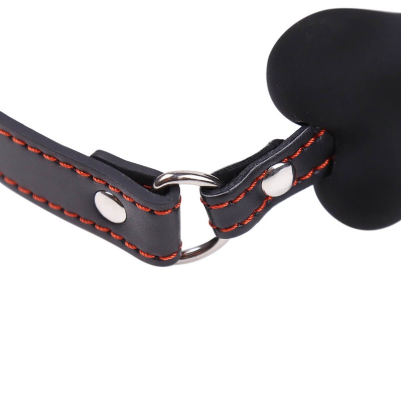 Ida Leather - csont alakú szájpecek (fekete) 84574 termék bemutató kép