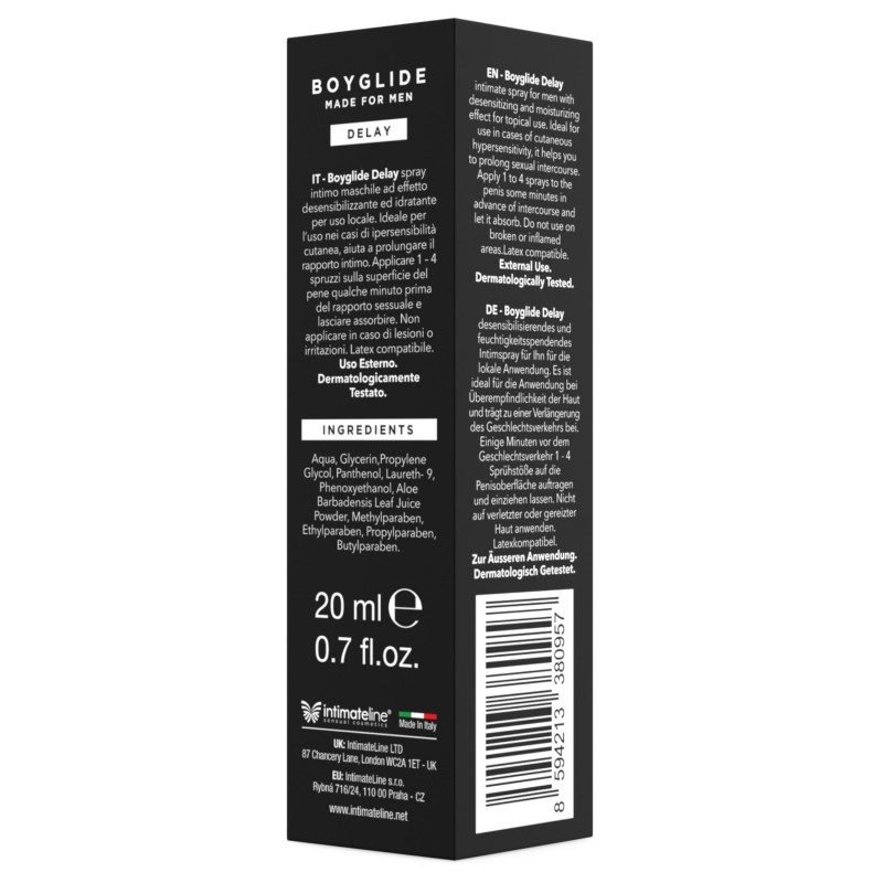 Intimateline Boyglide - orgazmus késleltető spray férfiaknak (20 ml) 167432 termék bemutató kép