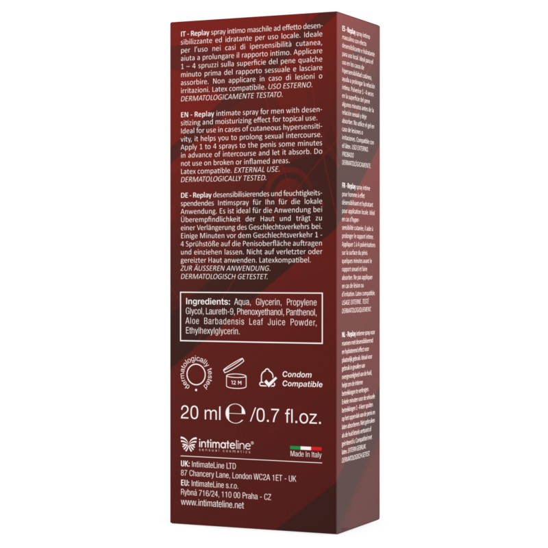 Intimateline Replay - késleltető spray férfiaknak (20ml) 148342 termék bemutató kép