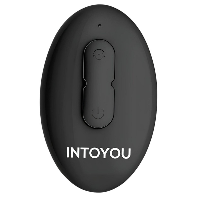 IntoYou Bruce - rádiós forgó prosztata vibrátor dupla gyűrűvel (fekete) 168101 termék bemutató kép