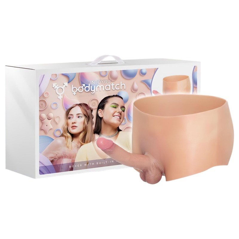 INTOYOU - felcsatolható élethű műpénisz, strap on dildó (testszínű) 142869 termék bemutató kép