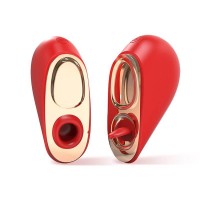 INTOYOU Heart 2in1 - akkus, kétfunkciós csiklóizgató (piros) 71643 termék bemutató kép