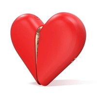 INTOYOU Heart 2in1 - akkus, kétfunkciós csiklóizgató (piros) 71645 termék bemutató kép