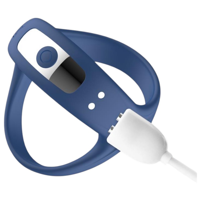 INTOYOU - okos, vibrációs pénisz-és heregyűrű (kék) 120186 termék bemutató kép