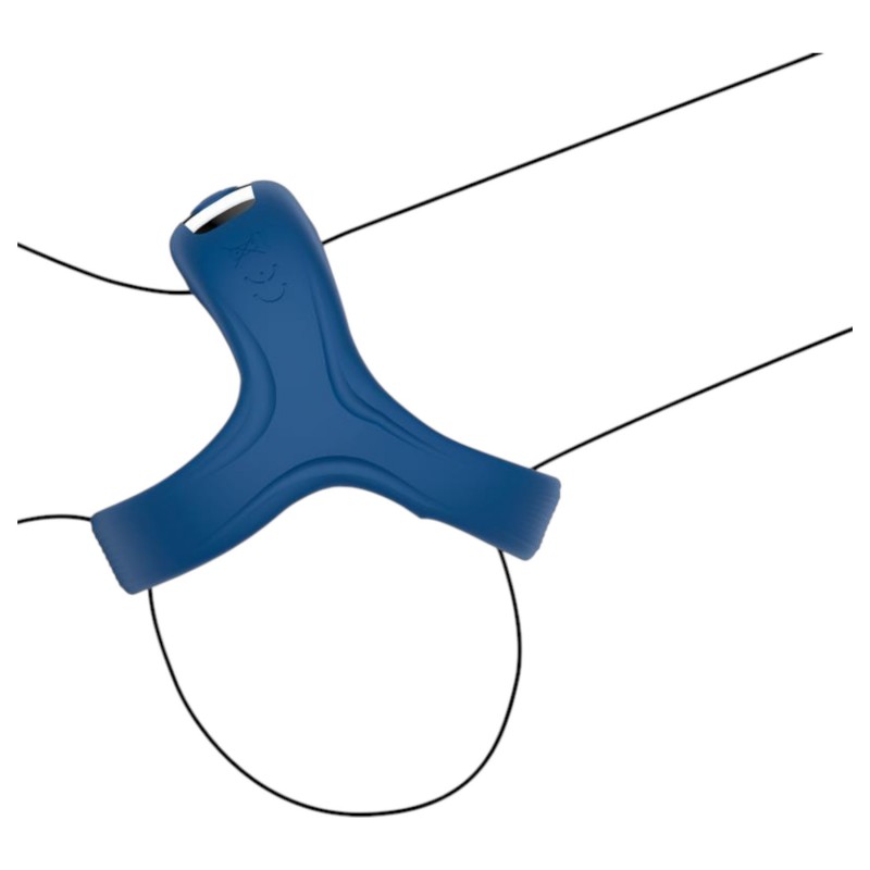 INTOYOU - okos, vibrációs pénisz-és heregyűrű (kék) 120187 termék bemutató kép