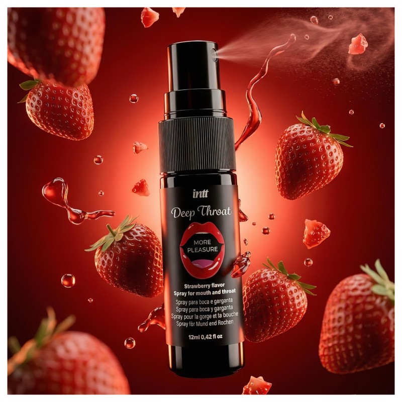 intt Deep Throat - mélytorok spray - eper (12ml) 144975 termék bemutató kép