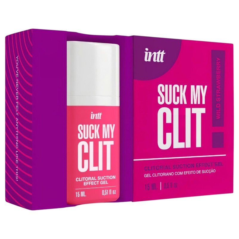 Intt Suck My Clit - klitorisz stimuláló gél nőknek - eper (15 ml) 128869 termék bemutató kép