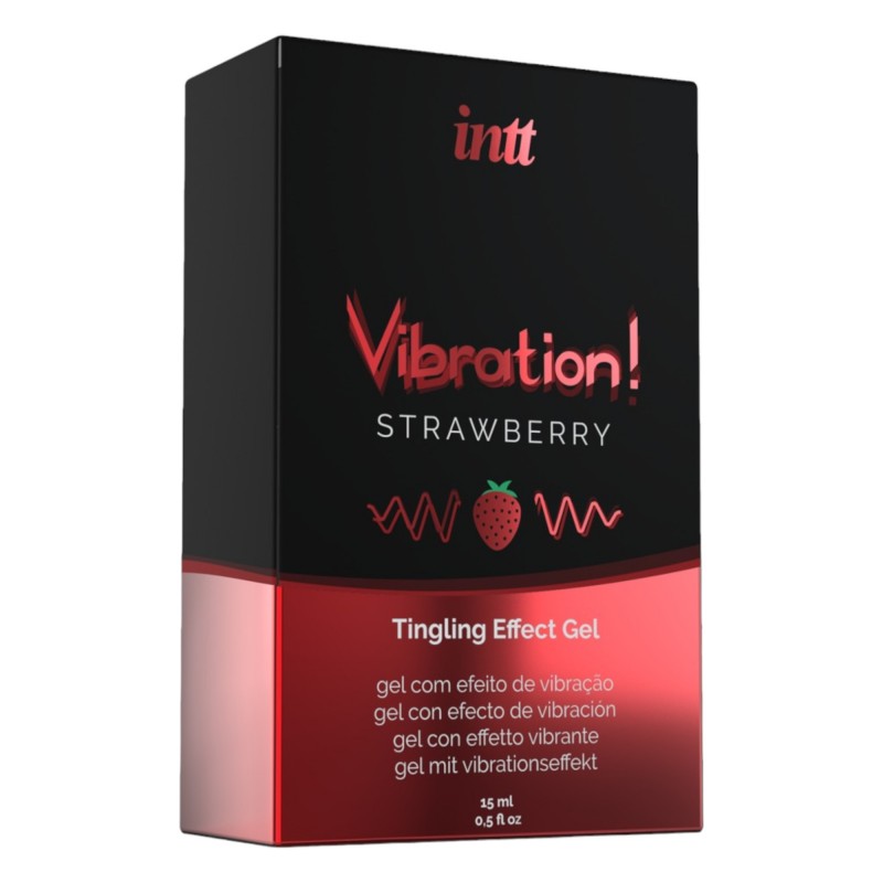 Intt Vibration! - folyékony vibrátor - eper (15ml) 92434 termék bemutató kép