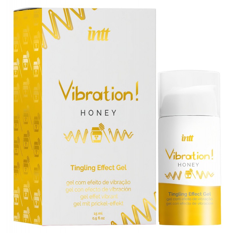 Intt Vibration! - folyékony vibrátor izgató gél, méz (15 ml) 162160 termék bemutató kép