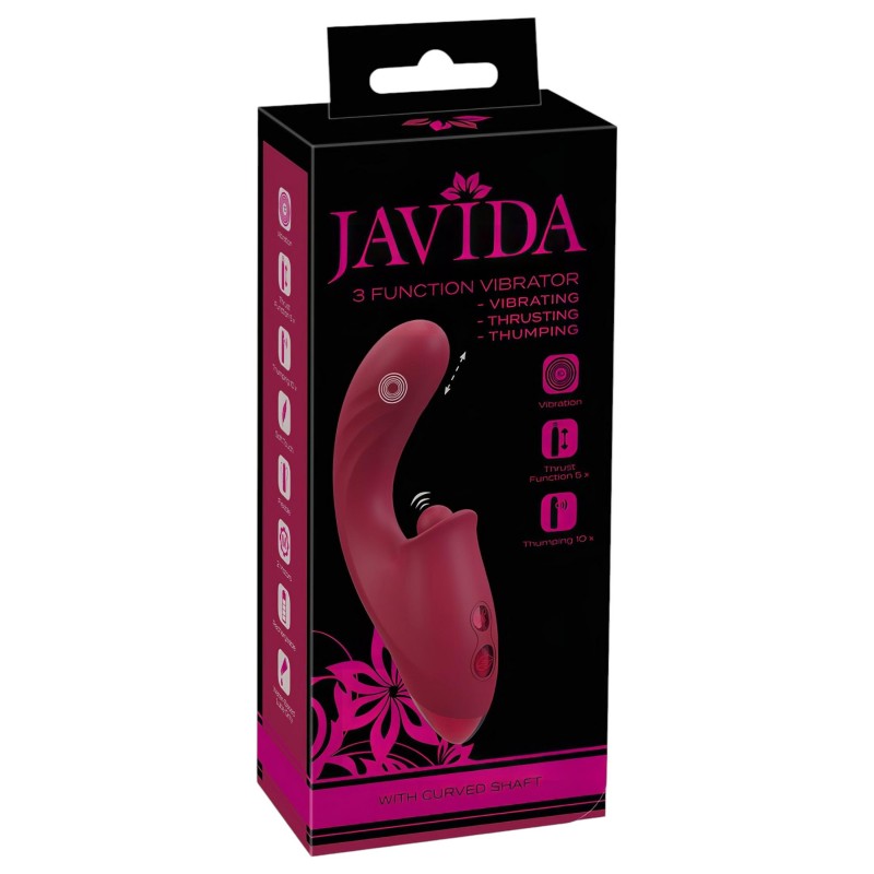 Javida - 3in1 nyelves vibrátor (piros) 103098 termék bemutató kép