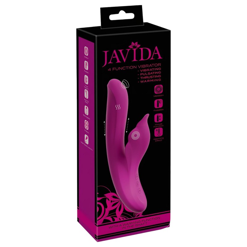 Javida - 4in1 G-pont és csikló izgató vibrátor (lila) 119050 termék bemutató kép