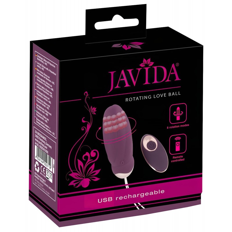 Javida - hordható rádiós, forgó gyöngyös vibrotojás (lila) 150810 termék bemutató kép
