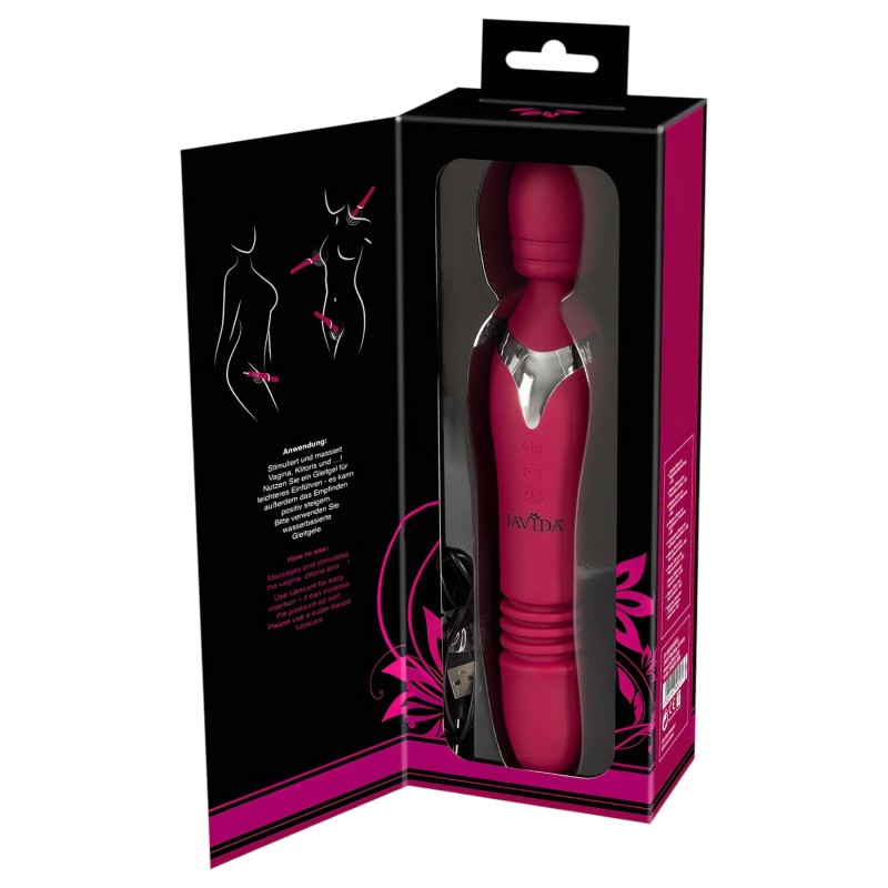 Javida Thrusting - 3in1 lökő vibrátor (piros) 162579 termék bemutató kép