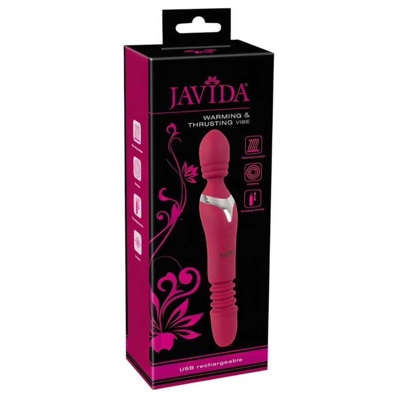 Javida Thrusting - 3in1 lökő vibrátor (piros) 162582 termék bemutató kép
