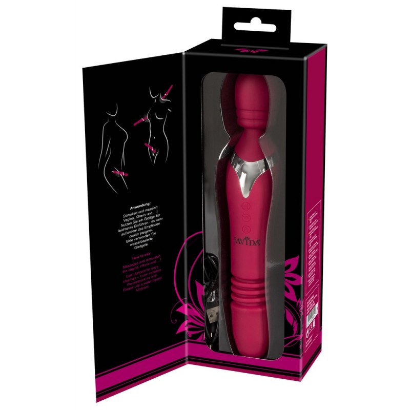 Javida Thrusting - 3in1 masszírozó vibrátor (piros) 41175 termék bemutató kép