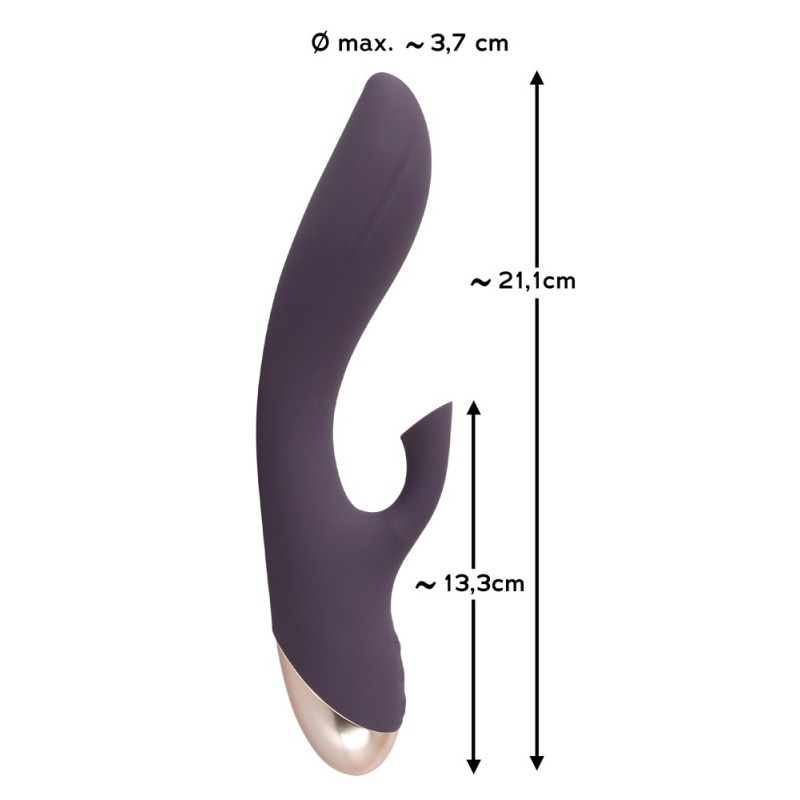 Javida - vízálló, vibrátor csiklószívóval (lila) 87954 termék bemutató kép