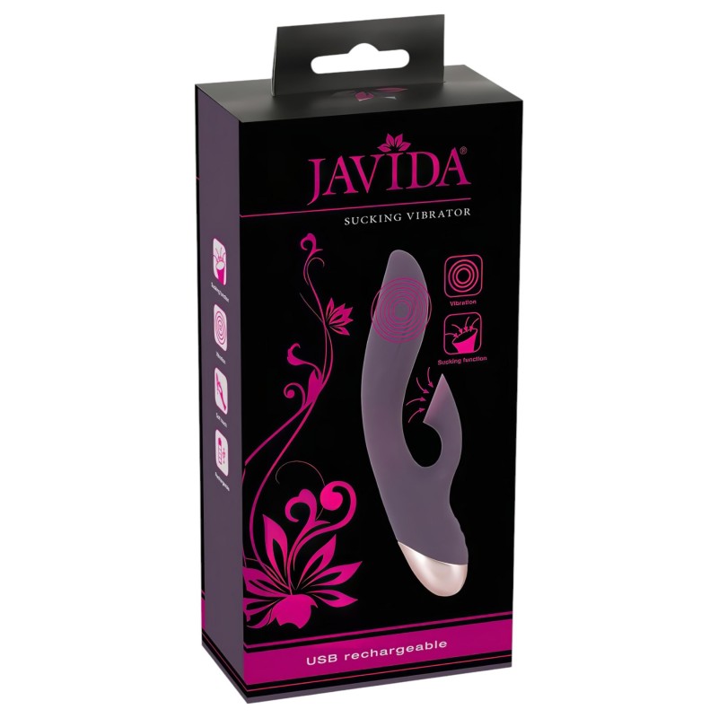 Javida - vízálló, vibrátor csiklószívóval (lila) 117650 termék bemutató kép