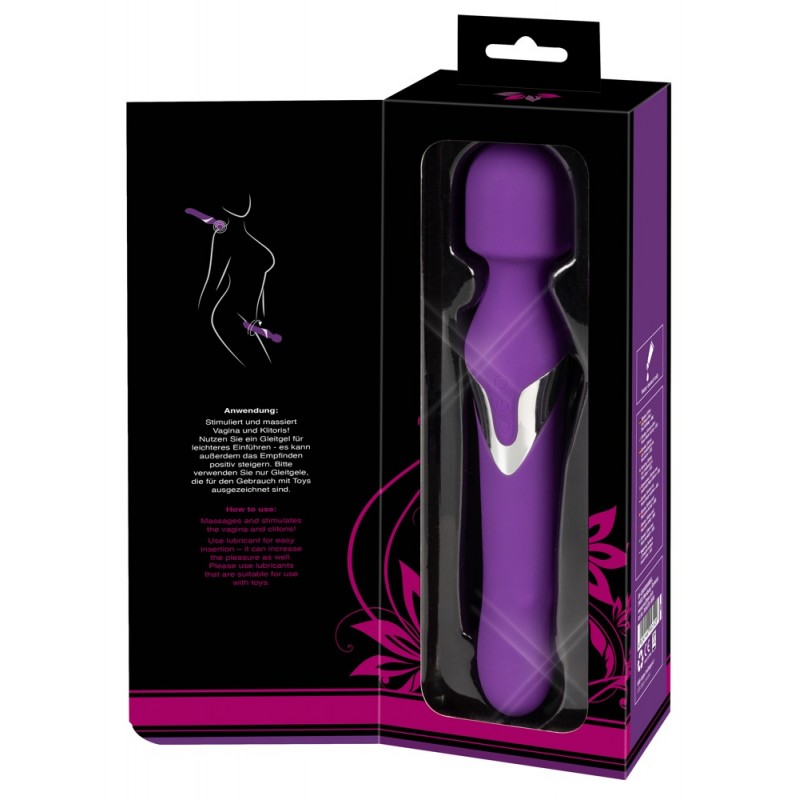Javida Wand & Pearl - 2in1 masszírozó vibrátor (lila) 49289 termék bemutató kép