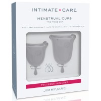 Jimmy Jane Menstrual Cup - menstruációs kehely szett (áttetsző-fehér) 81873 termék bemutató kép
