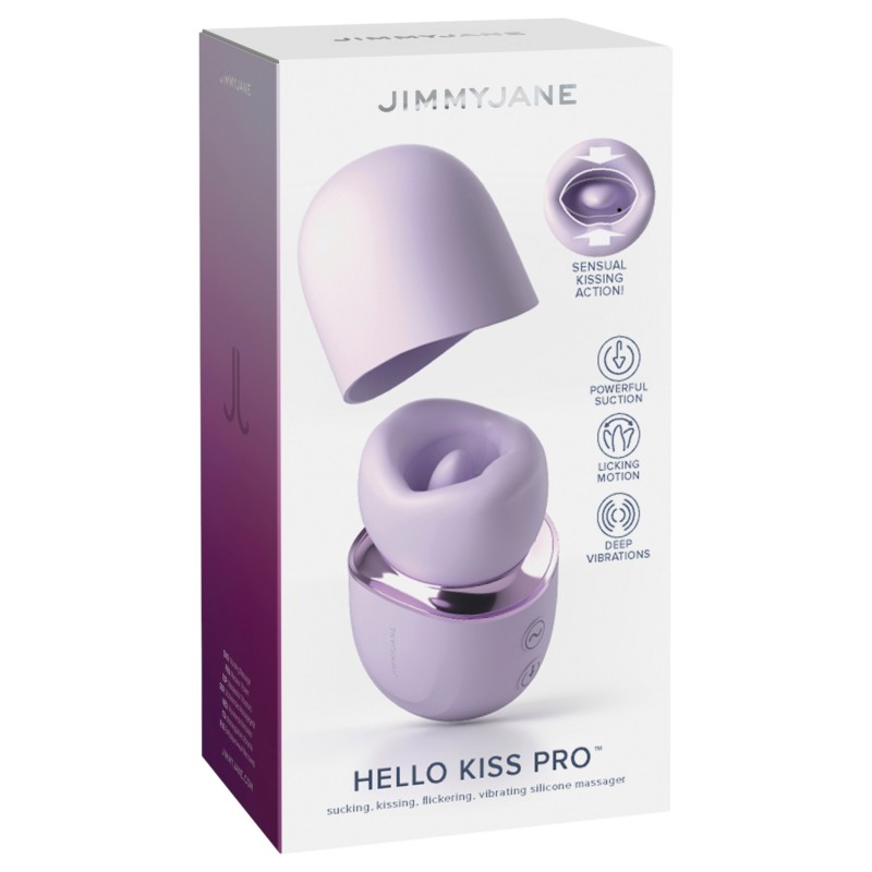 JimmyJane Hello Kiss Pro - nyaló vibrátor (lila) 120138 termék bemutató kép