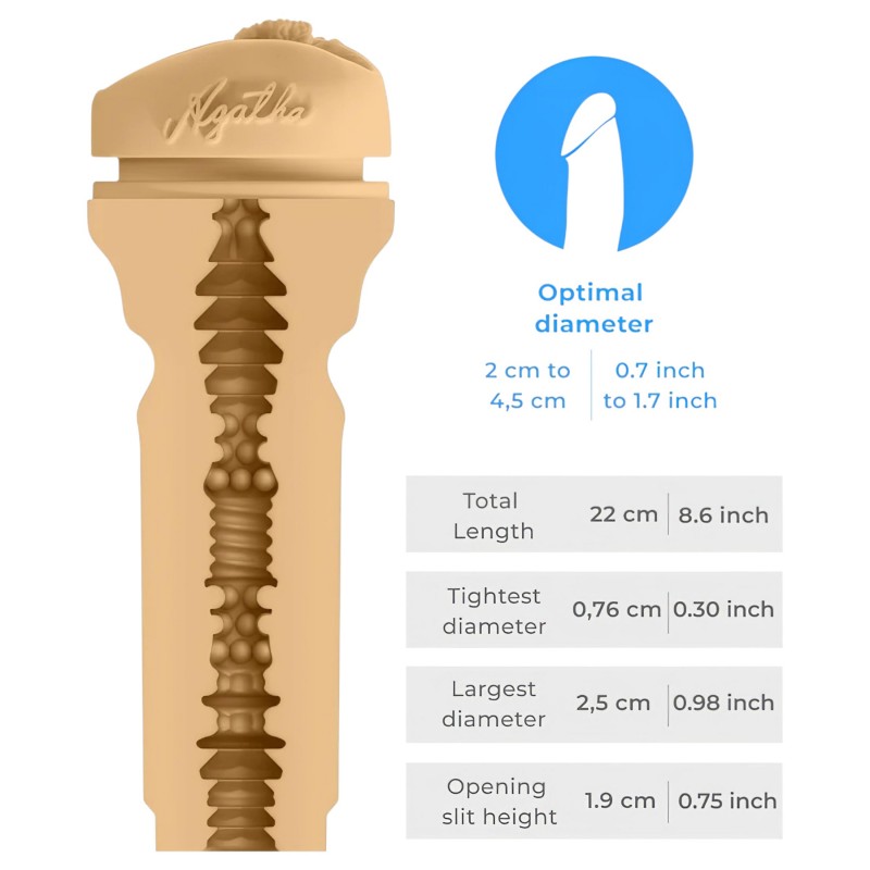 Kiiroo Agatha Vega - műpunci - PowerBlow Kompatibilis (natúr) 124393 termék bemutató kép