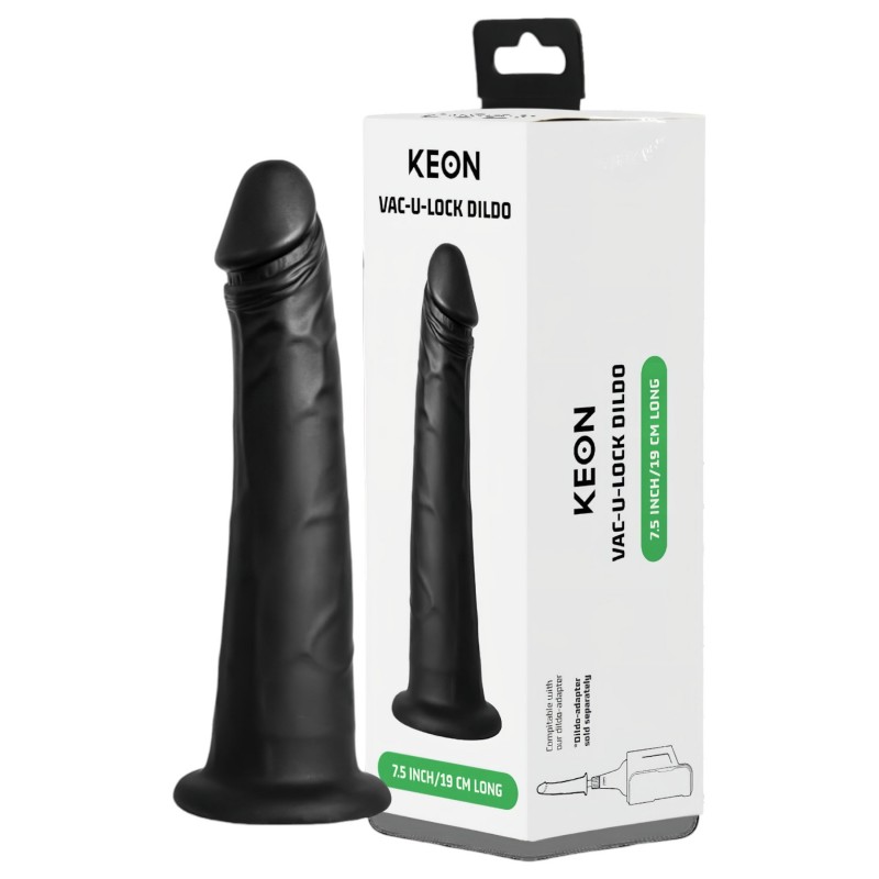 Kiiroo élethű vákuum dildó - 19 cm (fekete) 132784 termék bemutató kép